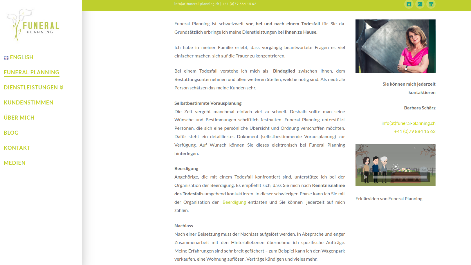 Funeralplanning - Barbara Schärz - From Heart to Heart